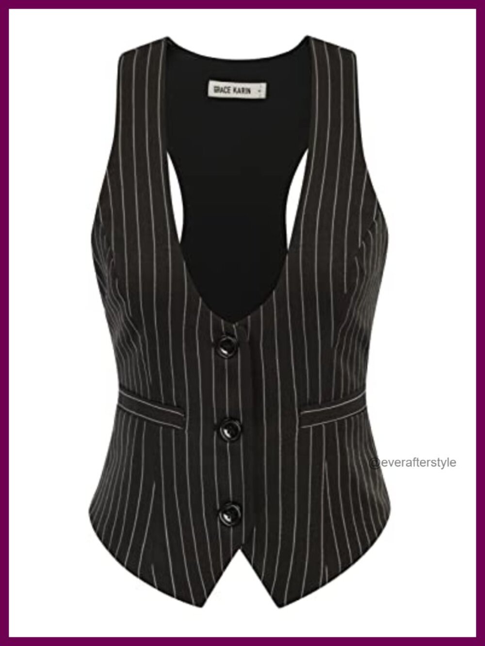 Womens Sleeveless Button Front Waistcoat Vest Dressy Casual Office Work Top